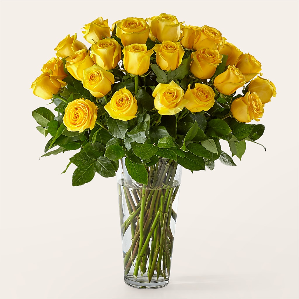 Long Stem Yellow Rose Bouquet – Waynesboro Emporium, Waynesboro GA