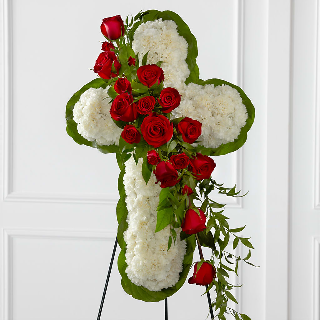Floral Cross Easel – Waynesboro Emporium, Waynesboro GA