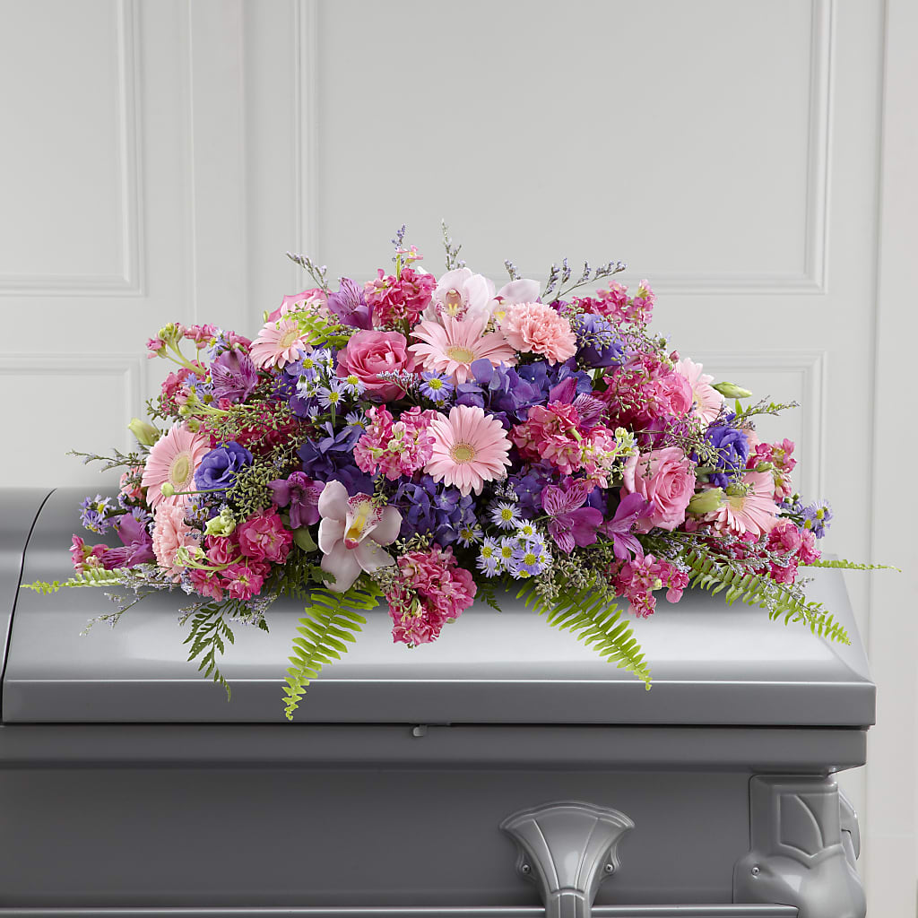 Glorious Garden Casket Spray – Waynesboro Emporium, Waynesboro GA