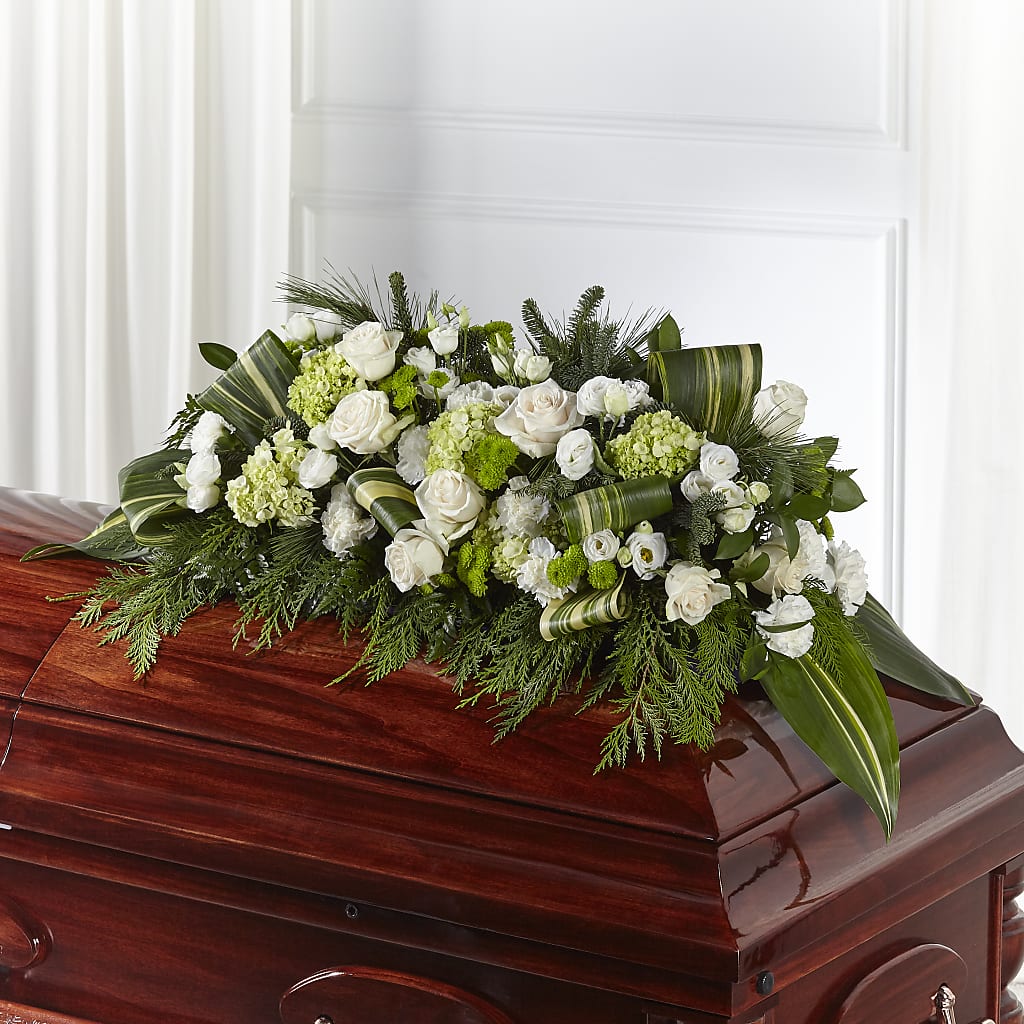 Hopeful Gesture Casket Spray – Waynesboro Emporium, Waynesboro GA