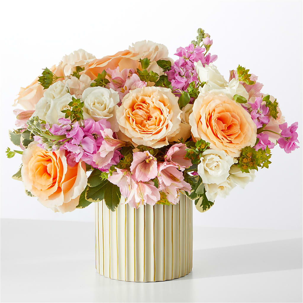 Paradise Bouquet with Ivory Vase – Waynesboro Emporium, Waynesboro GA