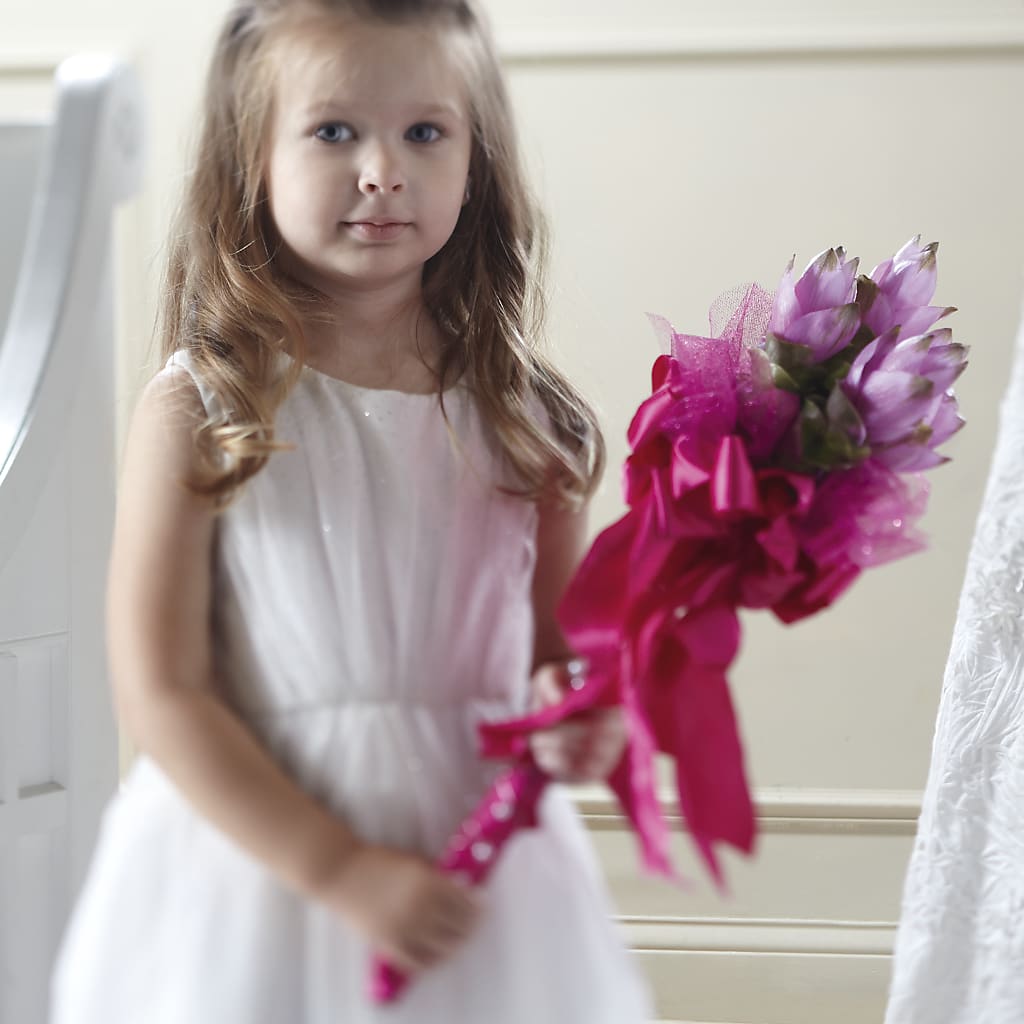 Sparkle Pink Flower Girl Bouquet – Waynesboro Emporium, Waynesboro GA