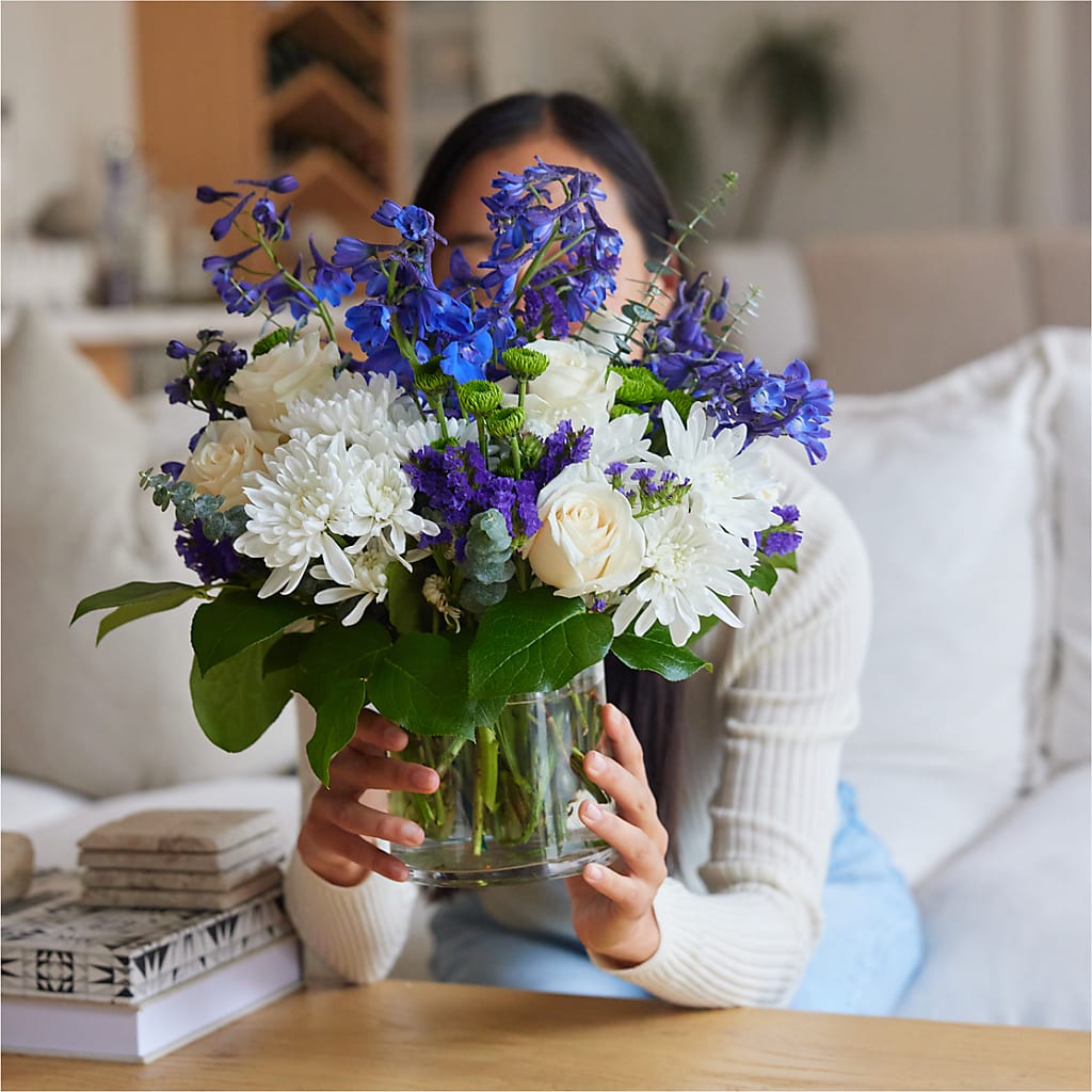 Cerulean Waves Bouquet –  Waynesboro Emporium, Waynesboro GA