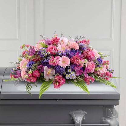 Glorious Garden Casket Spray –  Waynesboro Emporium, Waynesboro GA