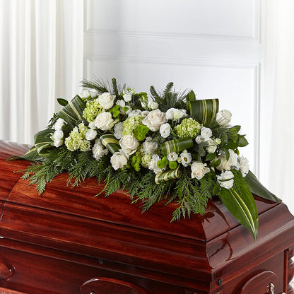 Hopeful Gesture Casket Spray –  Waynesboro Emporium, Waynesboro GA