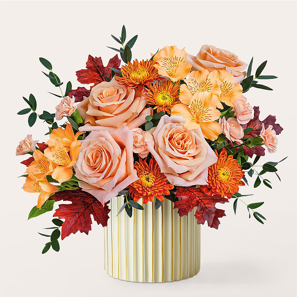 Spiced Latte Bouquet with Ivory Vase –  Waynesboro Emporium, Waynesboro GA