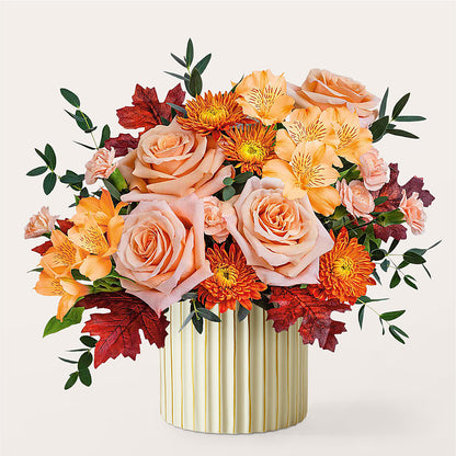Spiced Latte Bouquet with Ivory Vase –  Waynesboro Emporium, Waynesboro GA