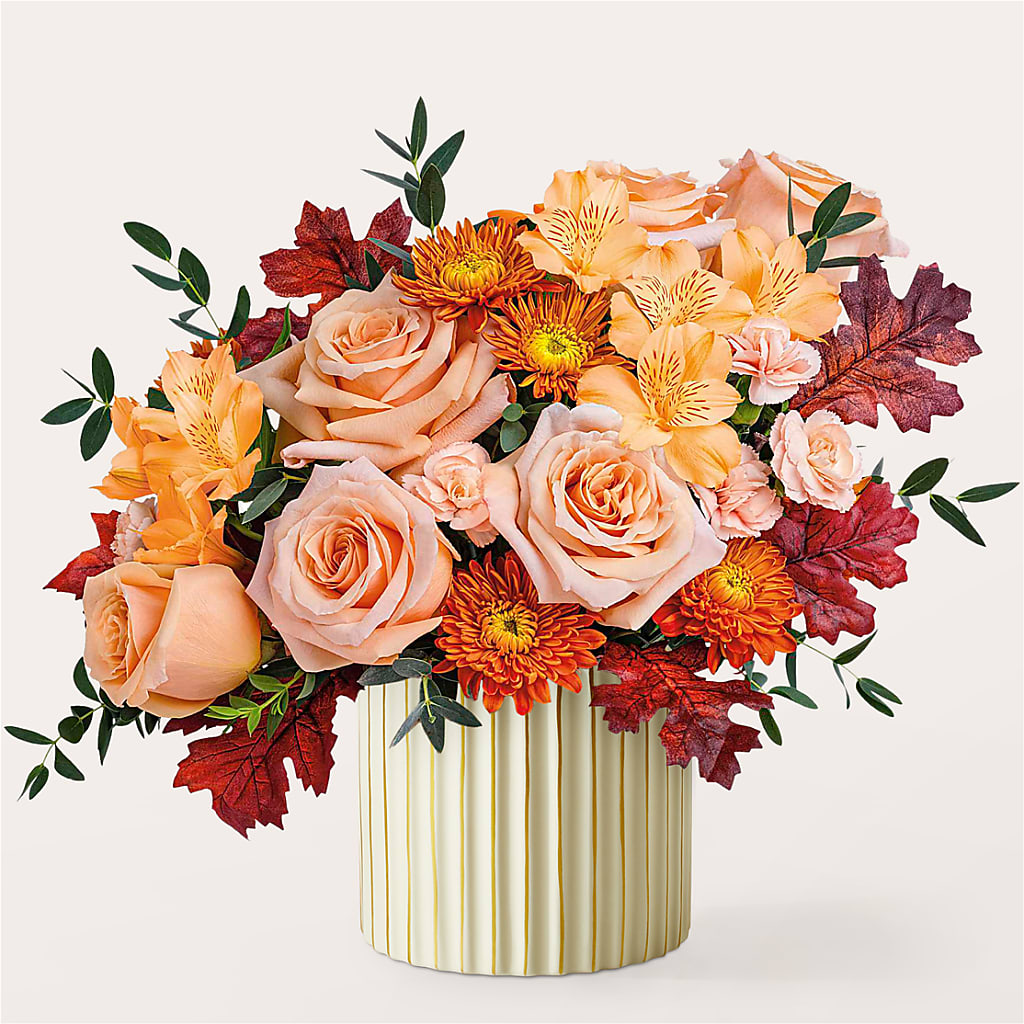 Spiced Latte Bouquet with Ivory Vase –  Waynesboro Emporium, Waynesboro GA
