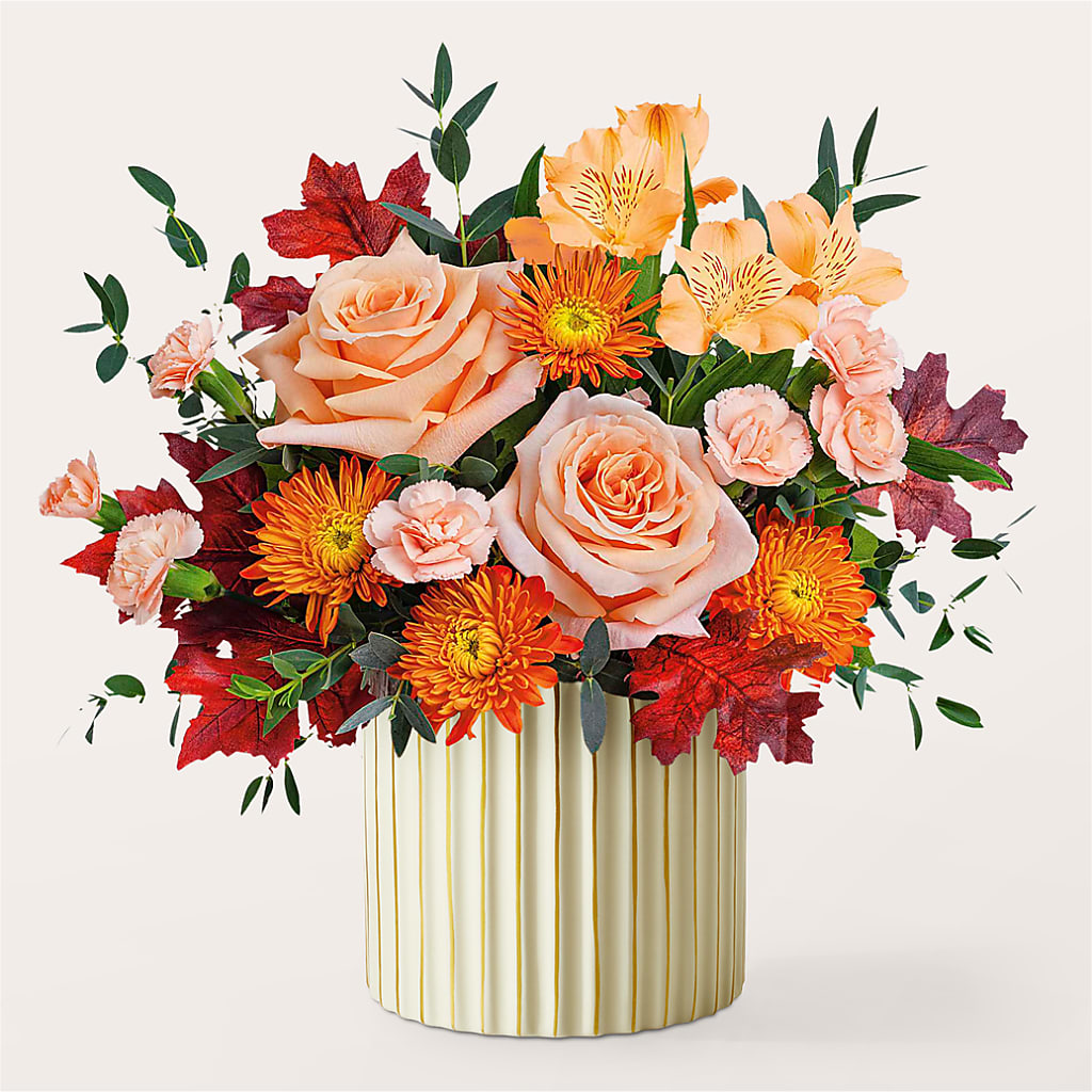 Spiced Latte Bouquet with Ivory Vase –  Waynesboro Emporium, Waynesboro GA