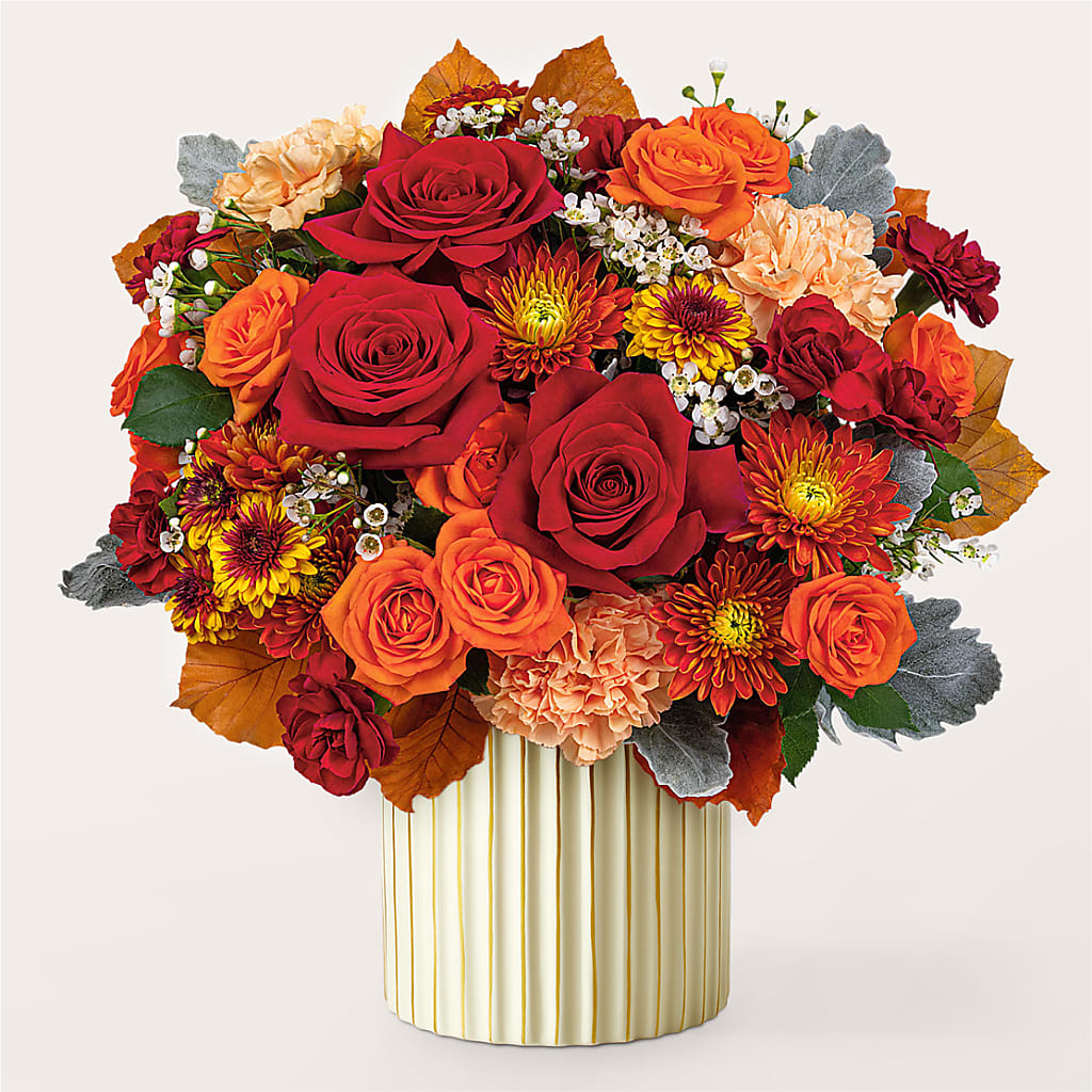 Merlot Bouquet with Ivory Vase –  Waynesboro Emporium, Waynesboro GA