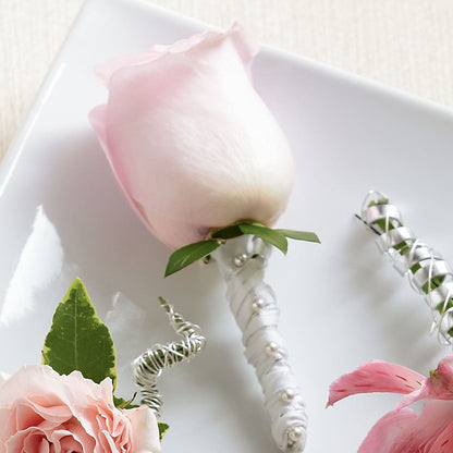 Pink Rose Boutonniere –  Waynesboro Emporium, Waynesboro GA